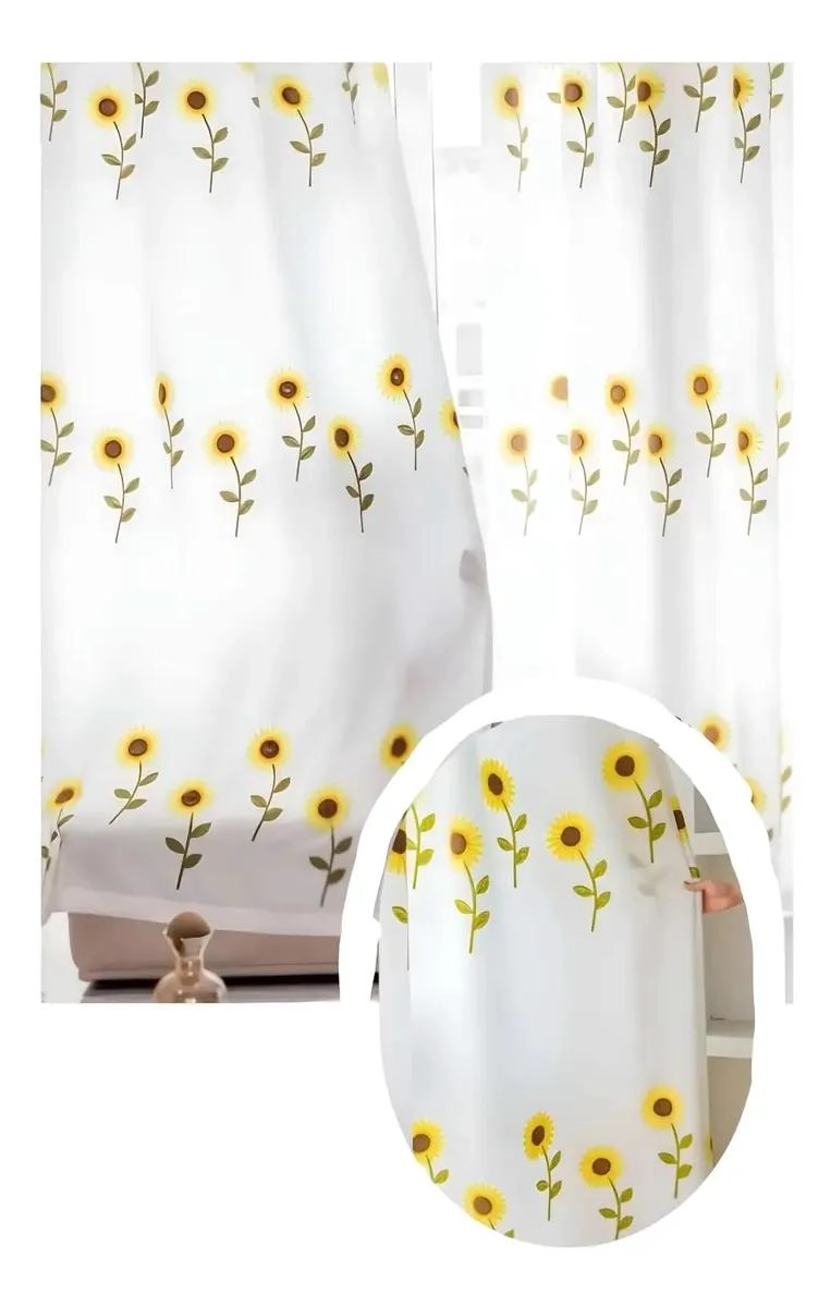 CORTINAS SEMITRANSPARENTES CON BORDADO ELEGANTE - 1