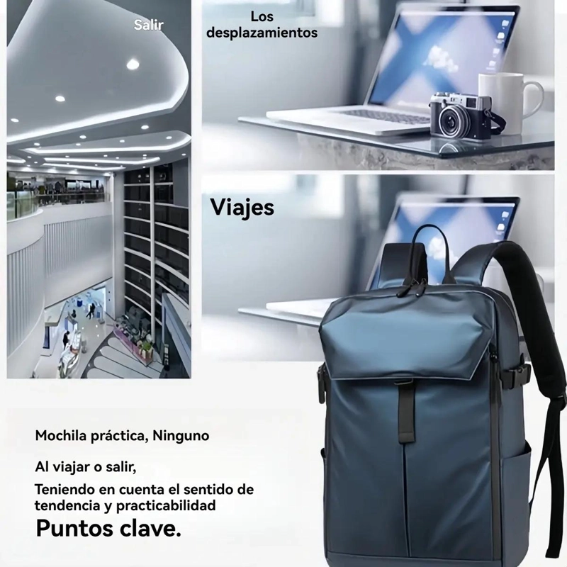 MOCHILA DE VIAJE IMPERMEABLE Y GRAN CAPACIDAD PARA NEGOCIOS - 6