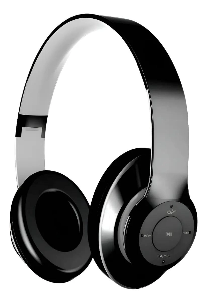 AUDIFONOS BLUETOOTH INALAMBRICOS CON MICROFONO NEGRO - 1