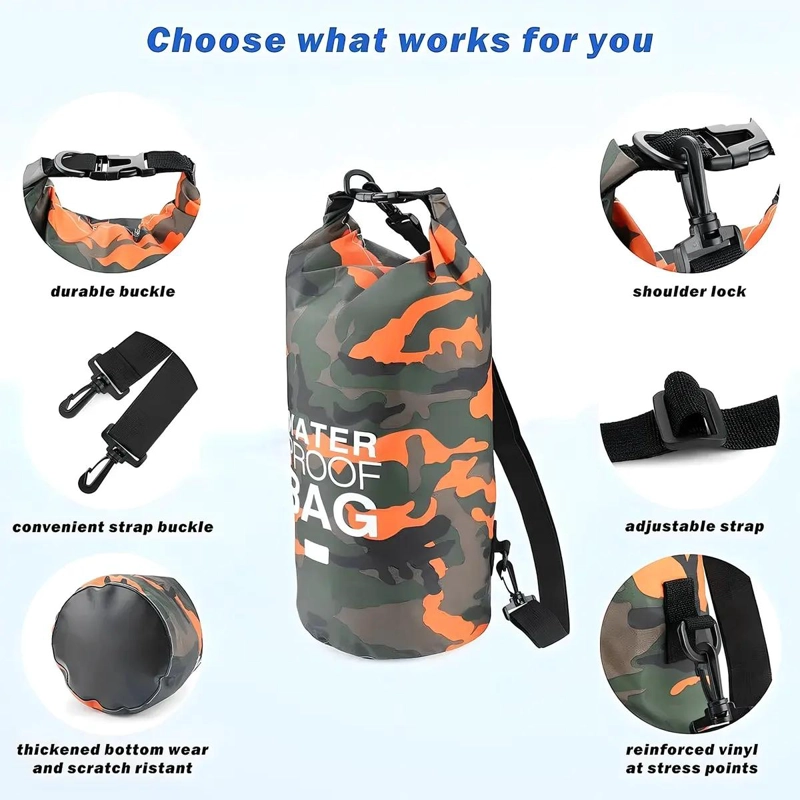 BOLSO SECO IMPERMEABLE DE 20L PARA ACTIVIDADES AL AIRE LIBRE - 2