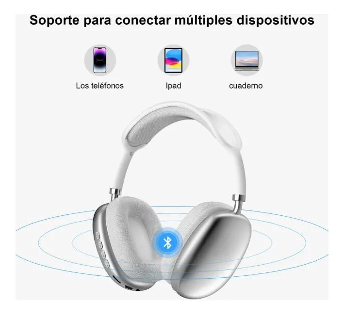 AUDIFONOS BLUETOOTH INALAMBRICOS DIADEMA CON MICROFONO PARA MUSICA - 3