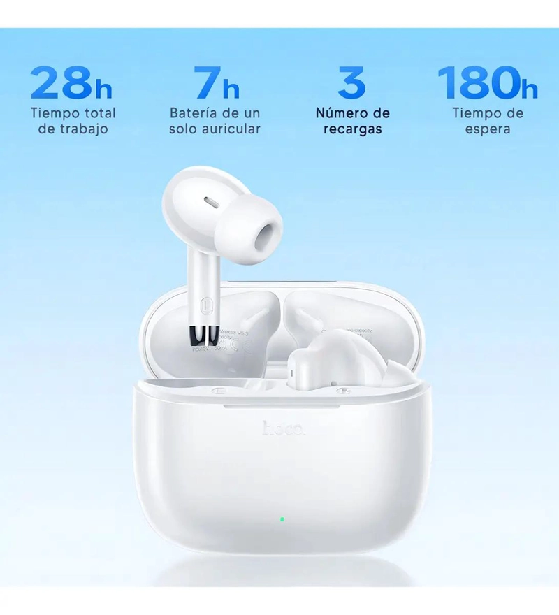 AURICULARES INALAMBRICOS BLUETOOTH CON MICROFONO Y ESTUCHE DE CARGA - 5
