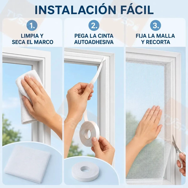 PACK DE 5 MOSQUITERAS PARA VENTANAS DE POLIE STER - 3