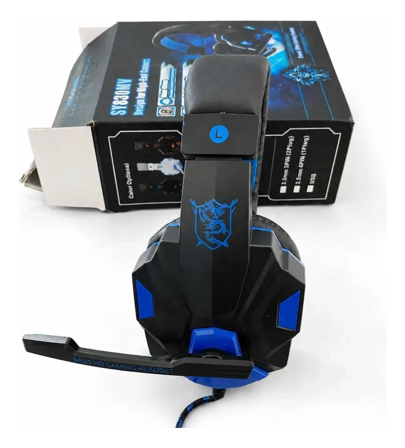 AUDIFONOS GAMER CON MICROFONO ILUMINACION LED DISEÑO COMODO - 2