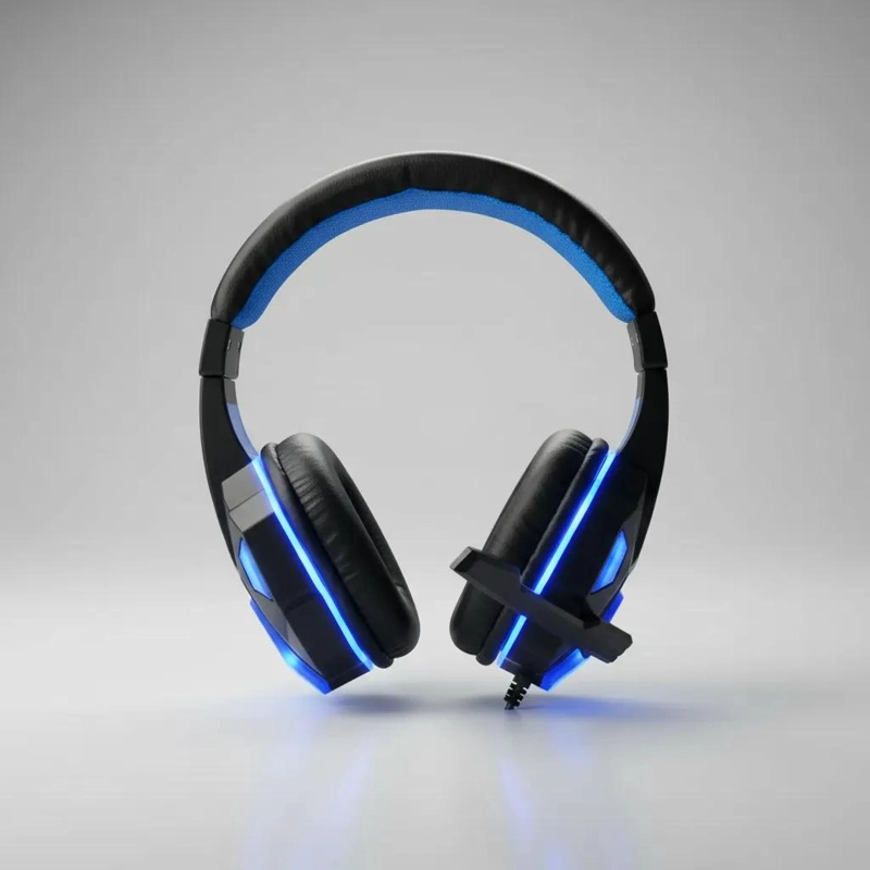 AUDIFONOS GAMER CON MICROFONO ILUMINACION LED DISEÑO COMODO - 9