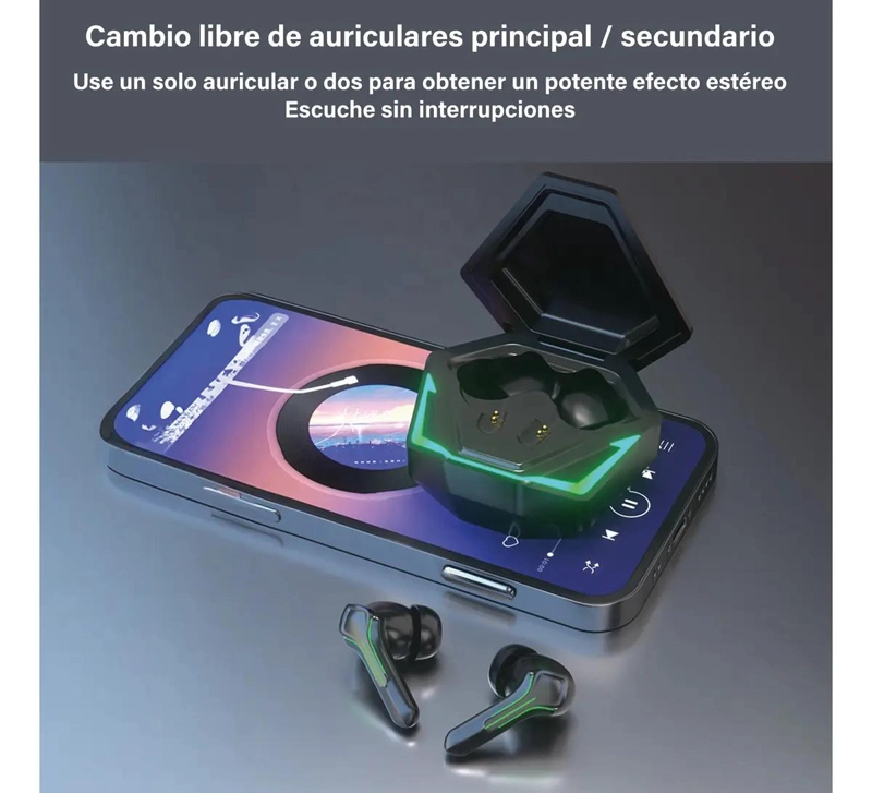 AUDIFONOS INALAMBRICOS CON BLUETOOTH 5.0 Y RESISTENCIA IPX4 - 7