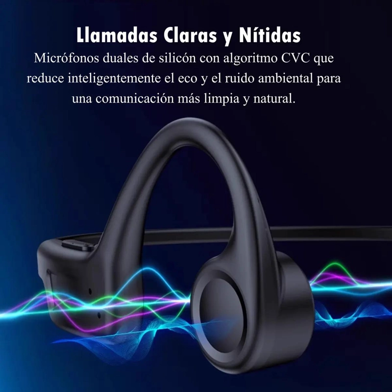 AUDIFONOS INALAMBRICOS DE CONDUCCION OSEA CON BLUETOOTH 5.4 Y MICROFONO DUAL - 5