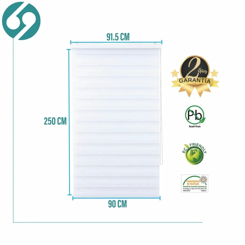 CORTINA ROLLER DUO ZEBRA DIA Y NOCHE 90 X 250 CM - 2