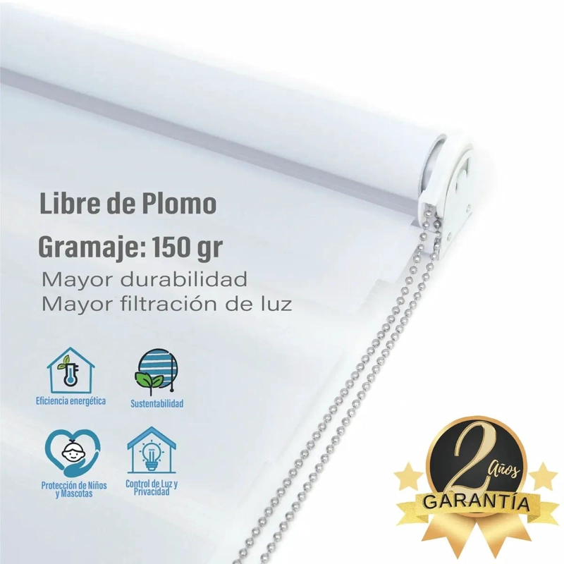CORTINA ROLLER DUO ZEBRA DIA Y NOCHE 90 X 250 CM - 4