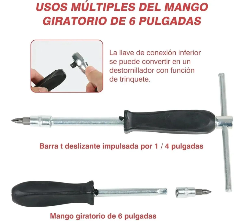 JUEGO DE HERRAMIENTAS MANUALES DE 53 PIEZAS CON ESTUCHE - 7