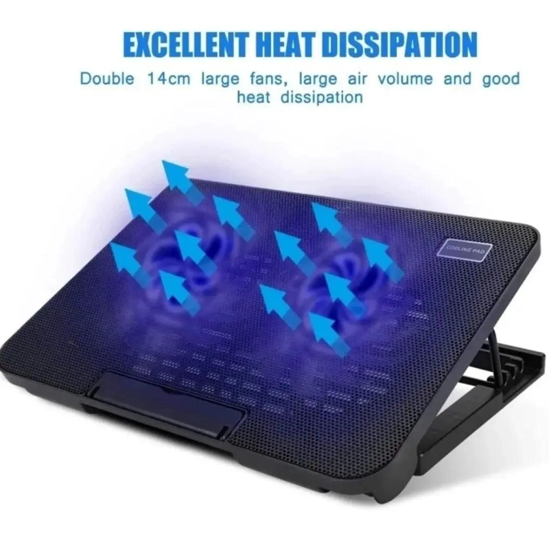 BASE REFRIGERANTE PARA NOTEBOOK CON 2 VENTILADORES AJUSTABLES - 7