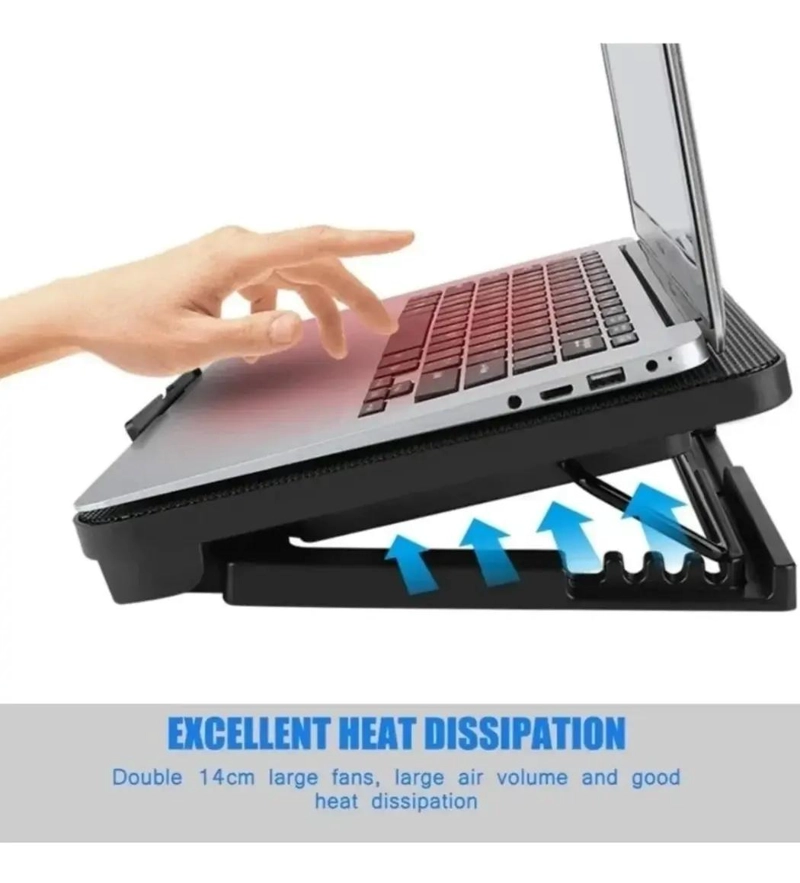 BASE REFRIGERANTE PARA NOTEBOOK CON 2 VENTILADORES AJUSTABLES - 9