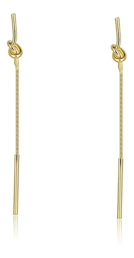 AROS LARGOS COLGANTES DE PLATA 925 Y ORO 18K - 1