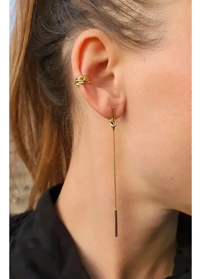 AROS LARGOS COLGANTES DE PLATA 925 Y ORO 18K - 4