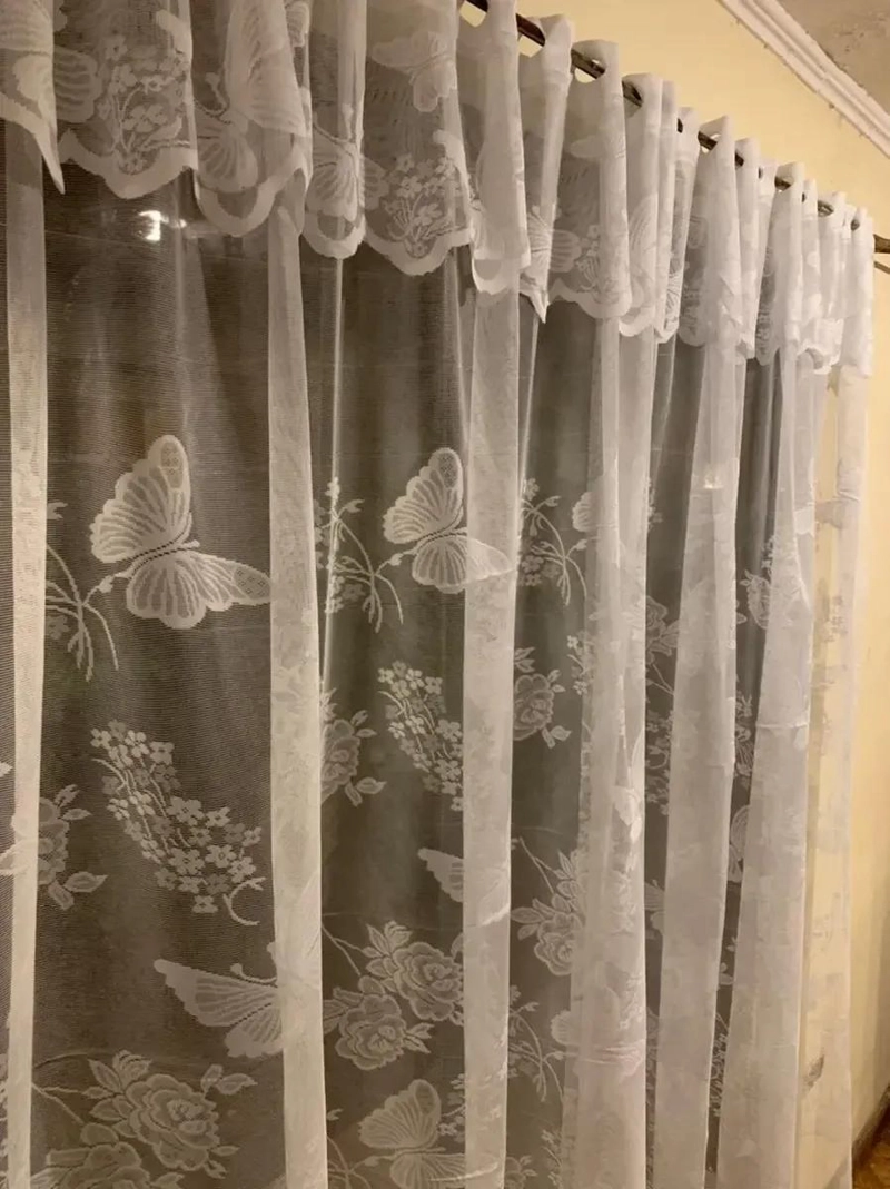 VISILLO DE HILO CON CENEFA IDEAL PARA DECORACION DE VENTANAS - 2