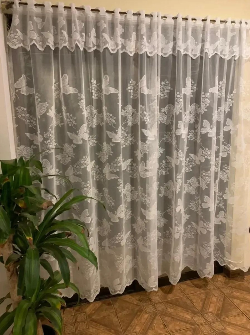 VISILLO DE HILO CON CENEFA IDEAL PARA DECORACION DE VENTANAS - 5