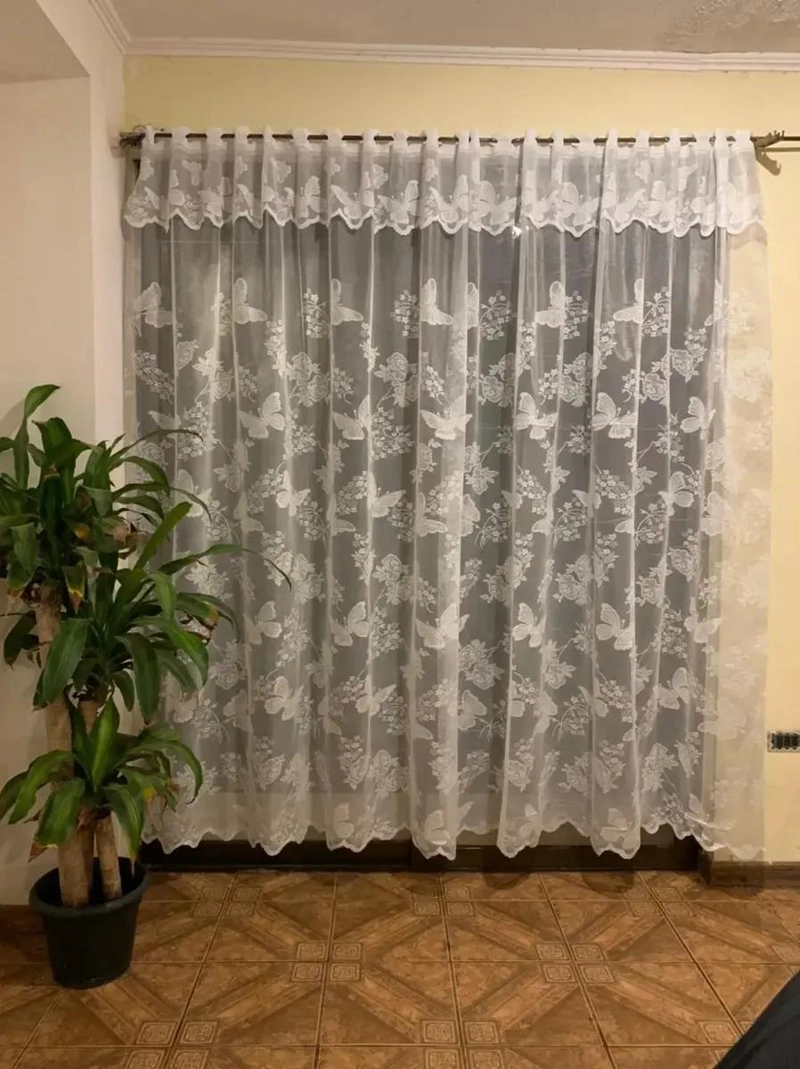 VISILLO DE HILO CON CENEFA IDEAL PARA DECORACION DE VENTANAS - 6