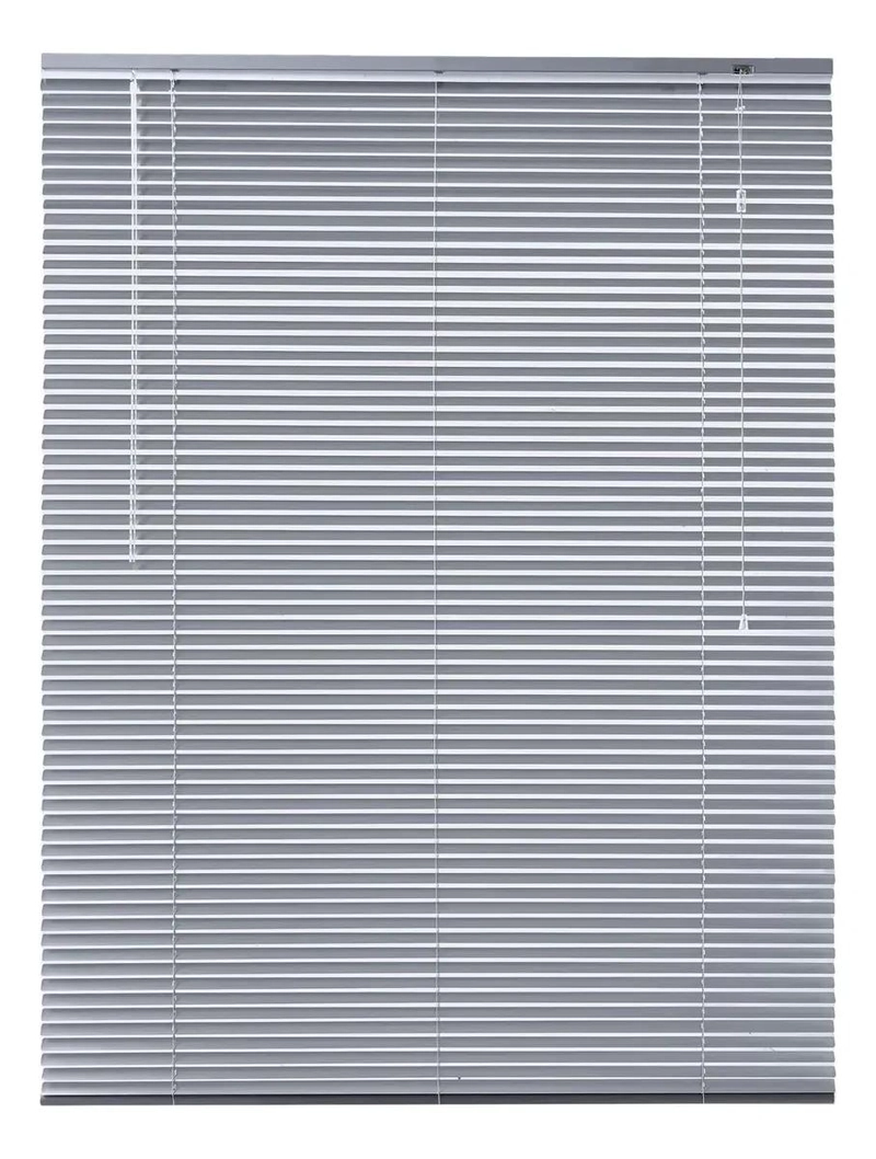 PERSIANA DE ALUMINIO 80 CM X 165 CM COLOR PLATEADO PARA VENTANAS - 2