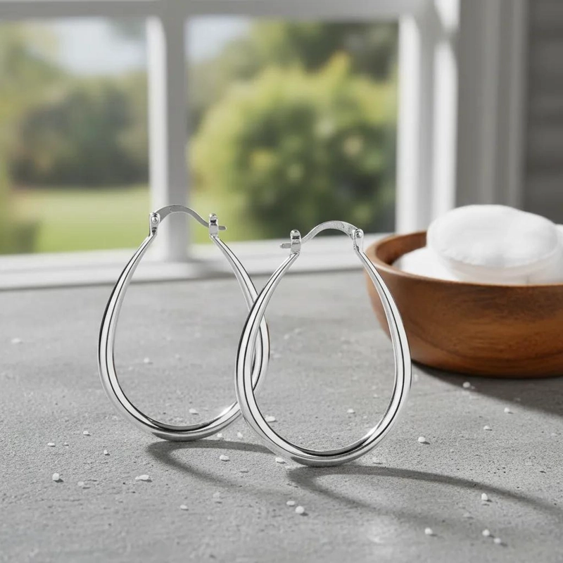 PENDIENTES ARO REDONDOS DE PLATA 925 PARA ESTILO ELEGANTE - 3