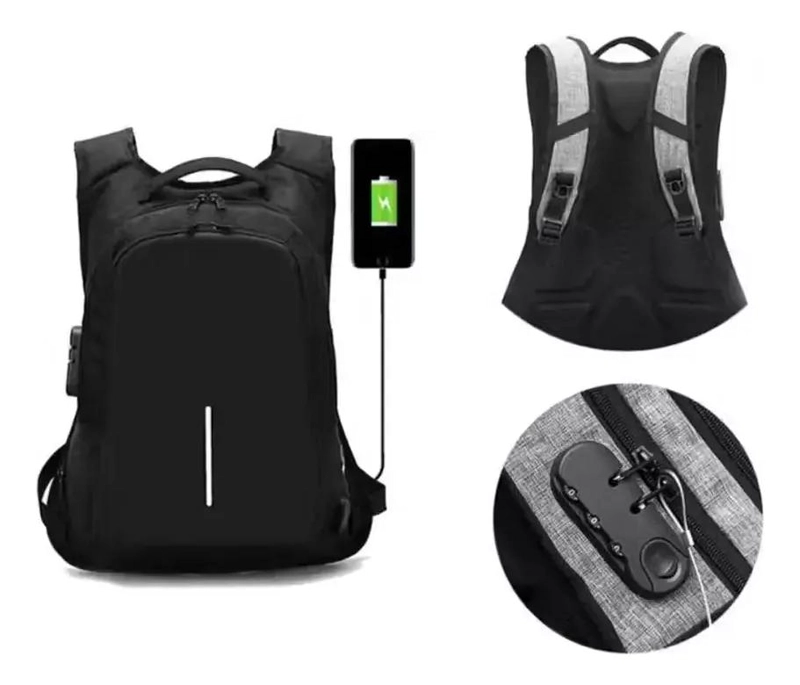 MOCHILA EJECUTIVA IMPERMEABLE CON PROTECCION ANTIRROBO - 3
