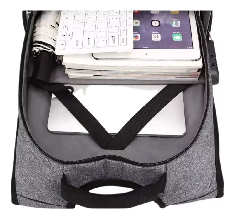 MOCHILA EJECUTIVA IMPERMEABLE CON PROTECCION ANTIRROBO - 7