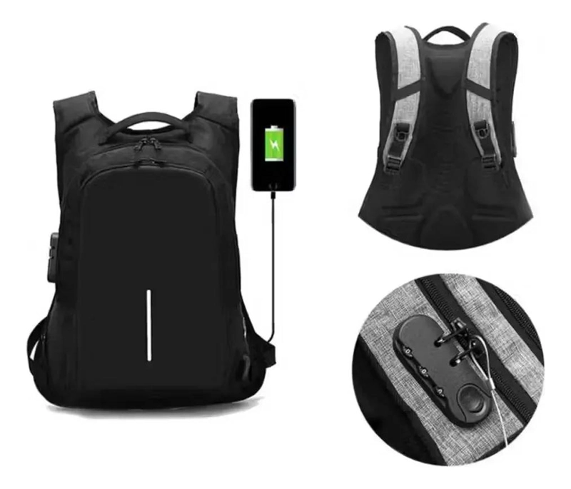 MOCHILA EJECUTIVA IMPERMEABLE CON PROTECCION ANTIRROBO - 9