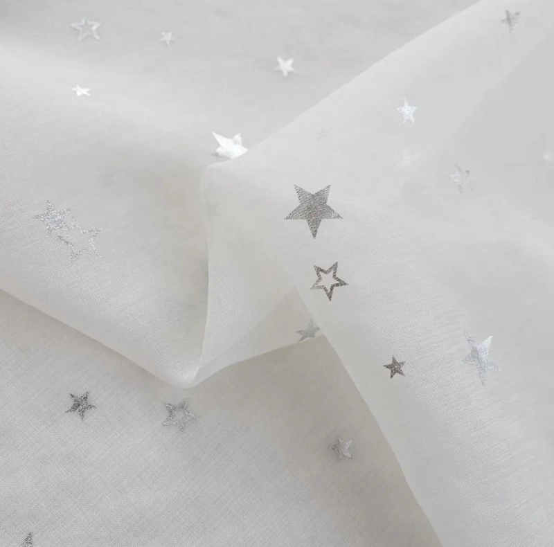 VISILLO DE LINO ESTAMPADO CON DISEÑO DE ESTRELLAS EN PAÑOS - 6