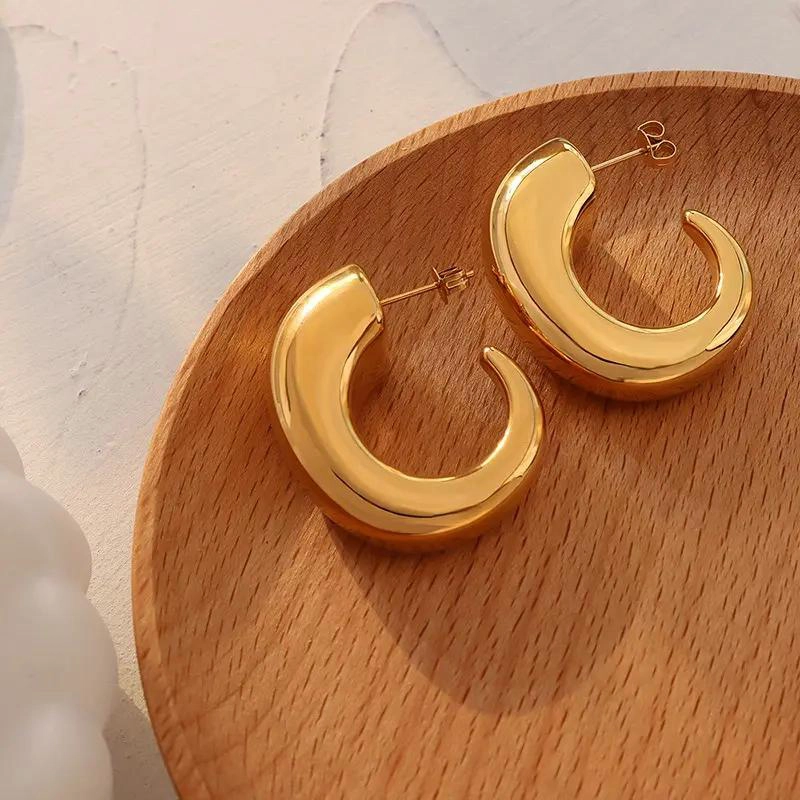 AROS BAÑADOS EN ORO 18K DISEÑO EXCLUSIVO Y ELEGANTE - 2