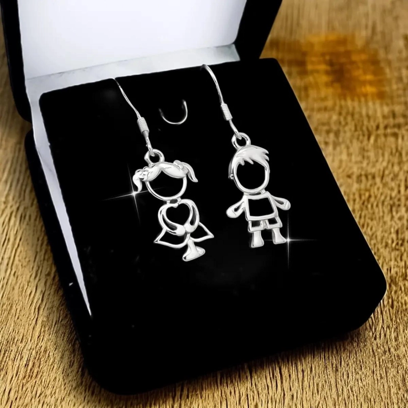 AROS COLGANTES DE PLATA FINA PARA NIÑOS Y NIÑAS - 2