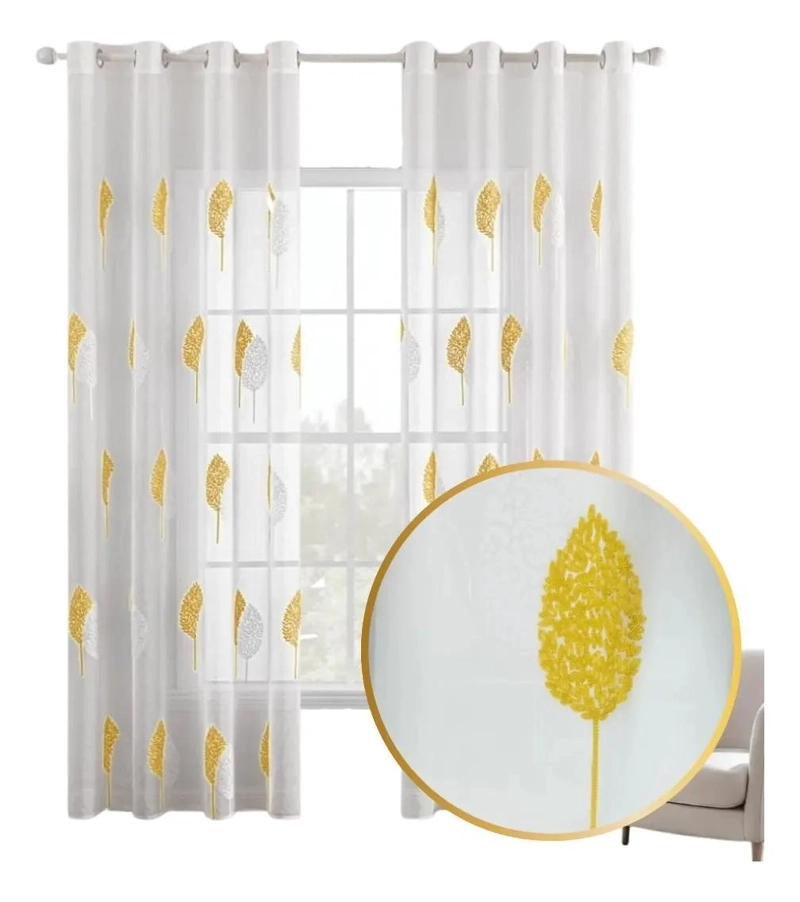 VISILLO VELO BORDADO 140X240 PARA DECORACION DE VENTANAS - 1
