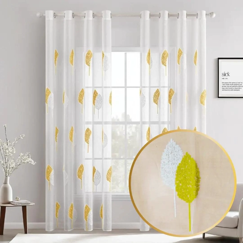 VISILLO VELO BORDADO 140X240 PARA DECORACION DE VENTANAS - 3