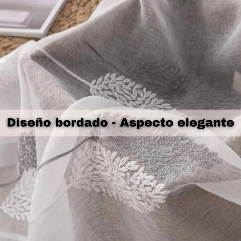 VISILLO VELO BORDADO 140X240 PARA DECORACION DE VENTANAS - 7