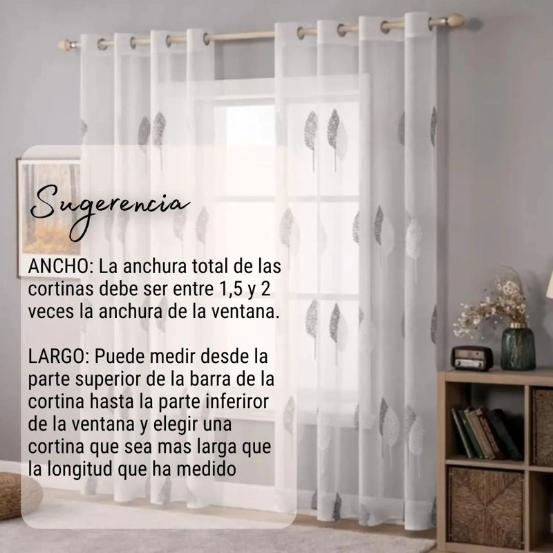 VISILLO VELO BORDADO 140X240 PARA DECORACION DE VENTANAS - 8