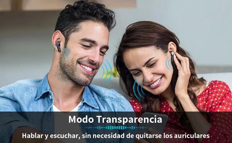 AUDIFONOS IN-EAR INALAMBRICOS BLUETOOTH 5.3 CON MICROFONO Y ESTUCHE - 6
