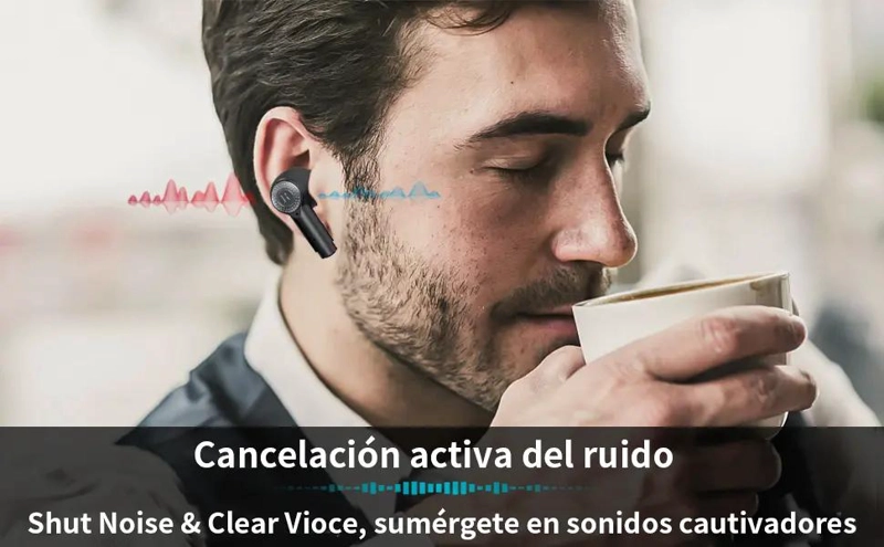 AUDIFONOS IN-EAR INALAMBRICOS BLUETOOTH 5.3 CON MICROFONO Y ESTUCHE - 7