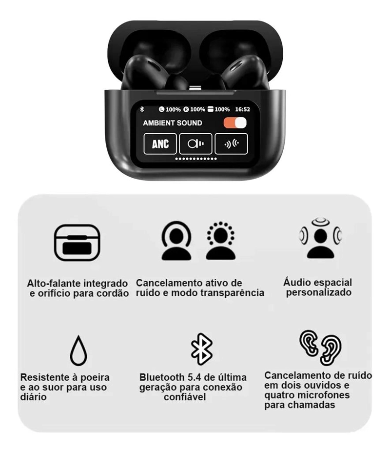 AUDIFONOS IN-EAR INALAMBRICOS CON BLUETOOTH 5.4 Y CANCELACION DE RUIDO - 2