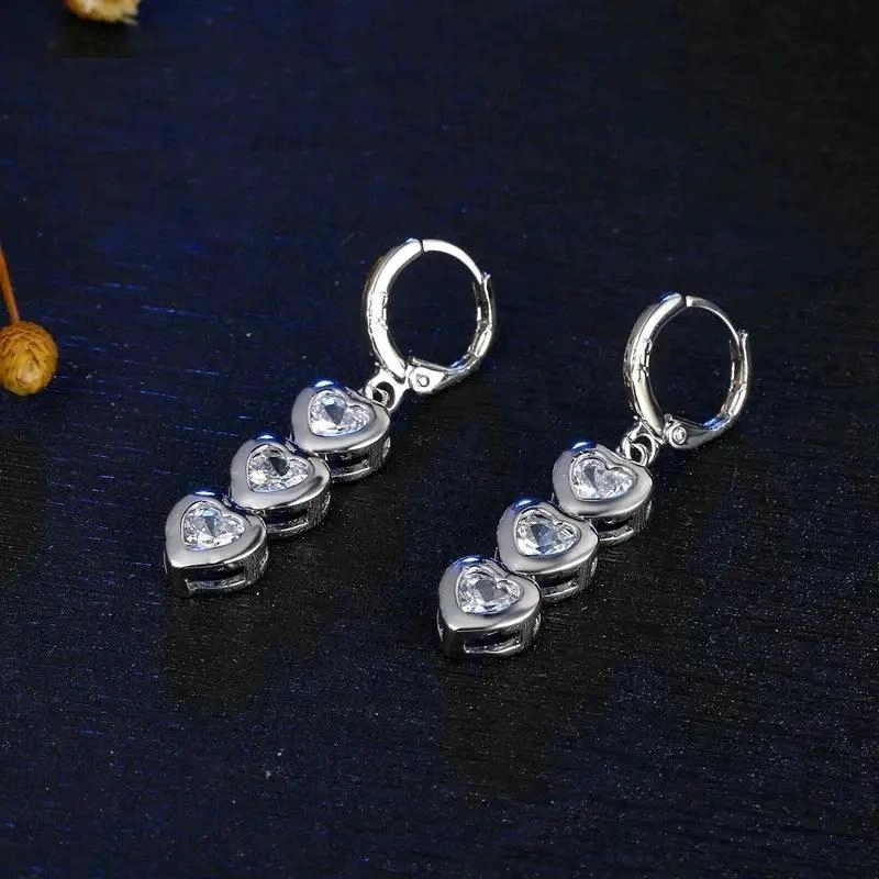 PENDIENTES DE PLATA 925 CON ZIRCONIA CUBICA PARA MUJER - 2