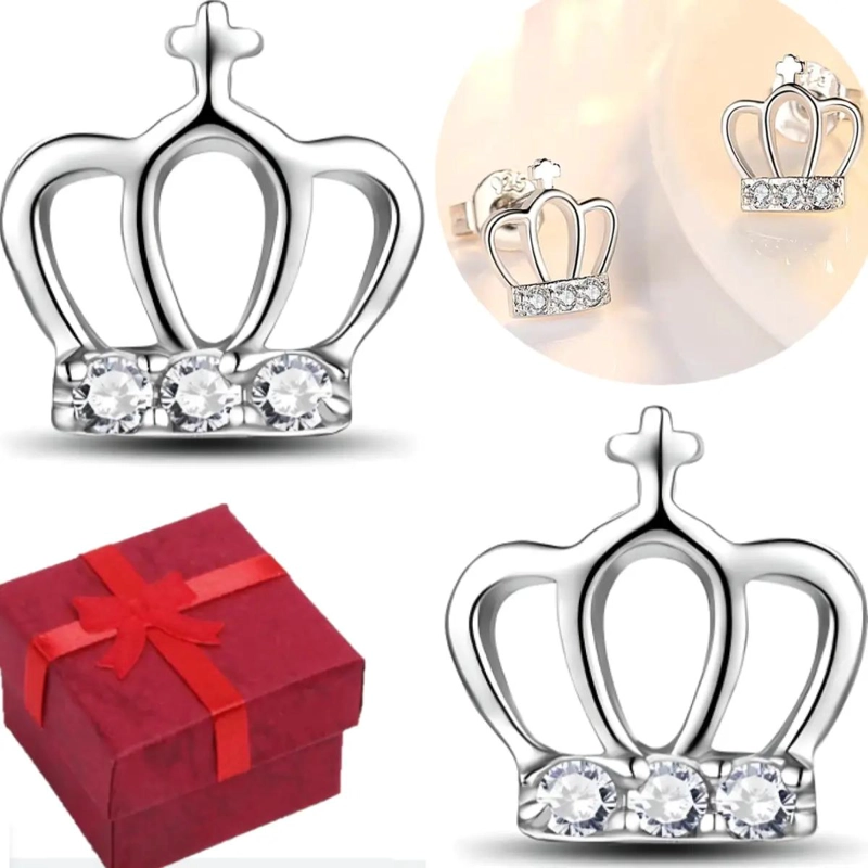 AROS DE PLATA 925 CON ZIRCONIA CUBICA PARA MUJER - 1