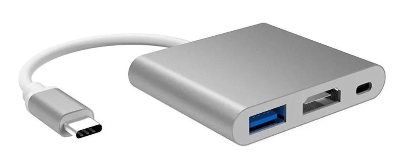 CABLE CONVERTIDOR HUB USB TIPO C 3 EN 1 HDMI PARA CONEXIONES RAPIDAS - 1