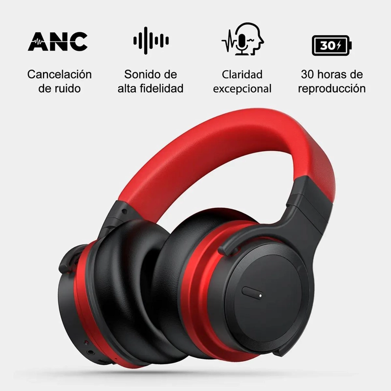 AURICULARES INALAMBRICOS BLUETOOTH CON CANCELACION DE RUIDO Y MICROFONO - 2