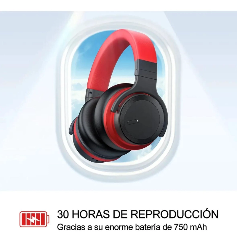 AURICULARES INALAMBRICOS BLUETOOTH CON CANCELACION DE RUIDO Y MICROFONO - 3