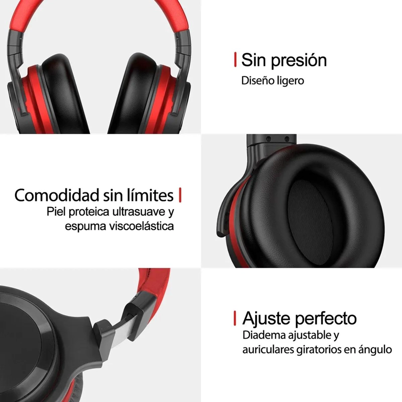 AURICULARES INALAMBRICOS BLUETOOTH CON CANCELACION DE RUIDO Y MICROFONO - 4