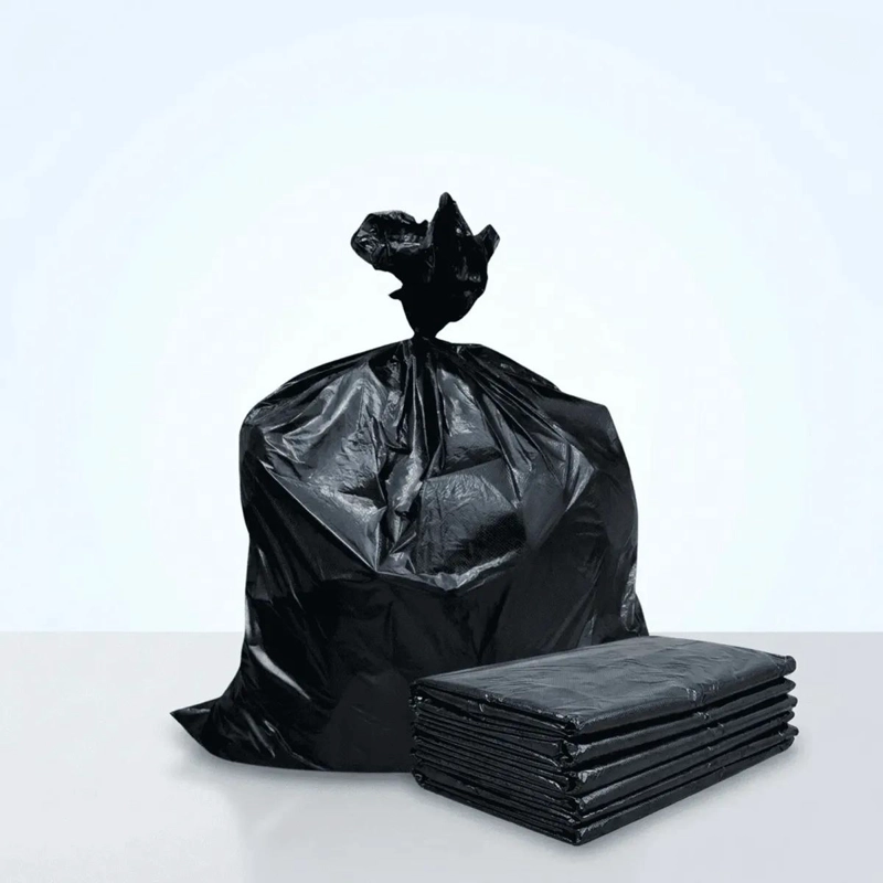 PACK DE 50 BOLSAS DE BASURA GRANDES 80X100 CM COLOR NEGRO - 5