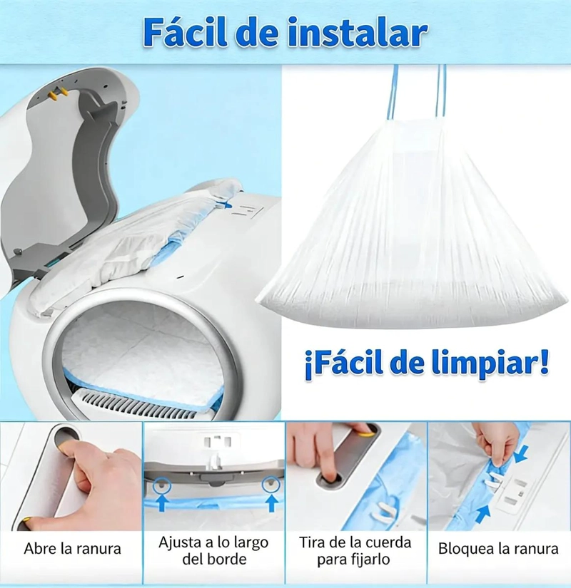 BOLSAS DE BASURA EXTRA GRUESAS 50X55CM PARA HOGAR Y OFICINA - 6