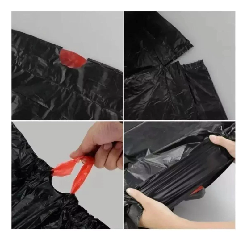 PACK DE 50 BOLSAS NEGRAS PARA BASURA CON CORDON 55X75CM - 8