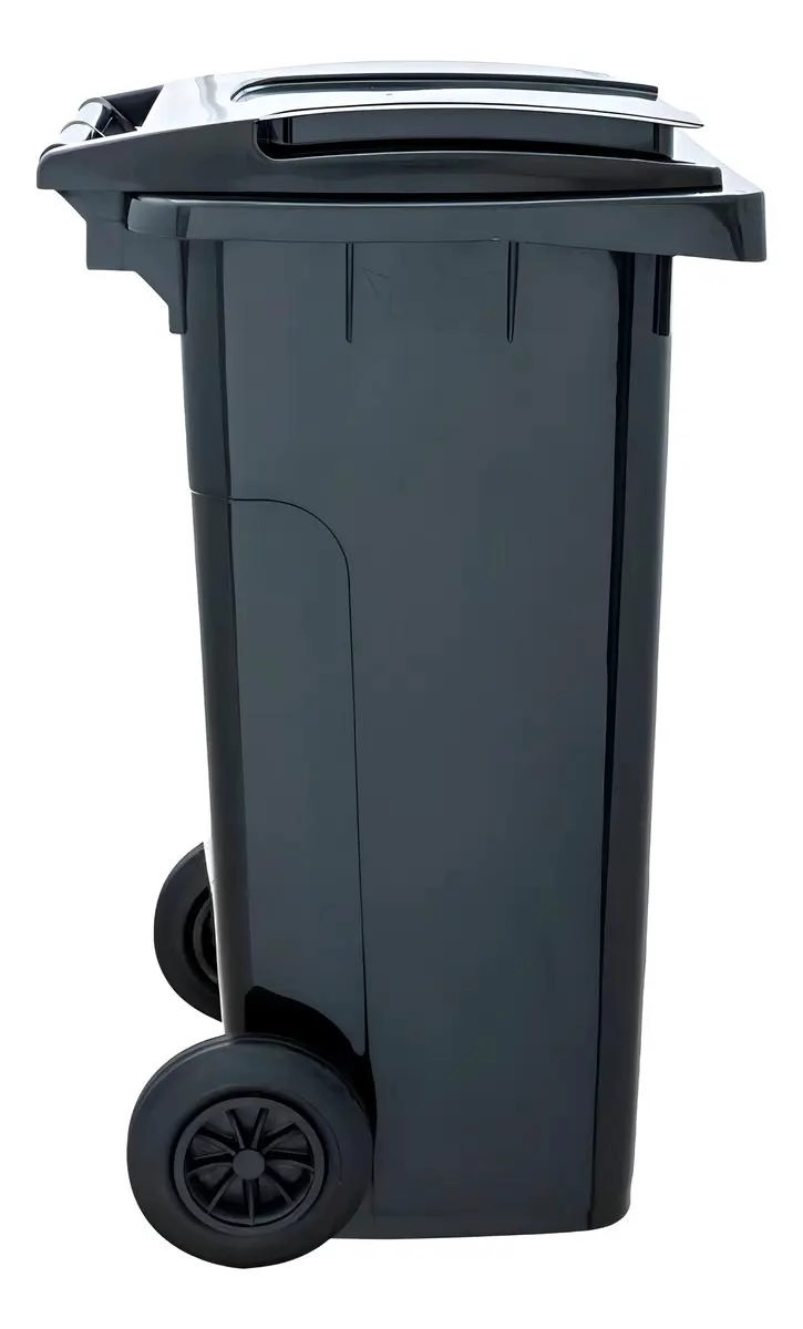 CONTENEDOR DE BASURA GRANDE 120 LITROS CON TAPA Y RUEDAS - 2