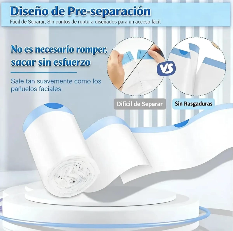 ROLLOS DE BOLSAS DE BASURA EXTRA GRUESAS PARA COCINA Y HOGAR - 3
