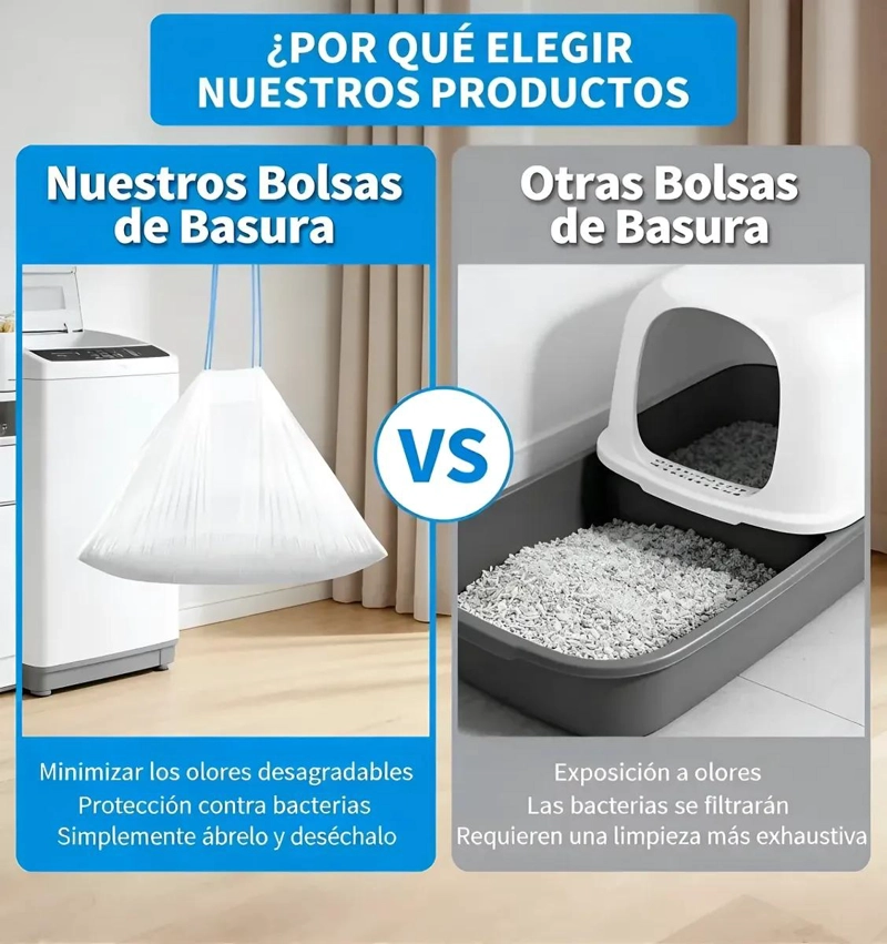 ROLLOS DE BOLSAS DE BASURA EXTRA GRUESAS PARA COCINA Y HOGAR - 4