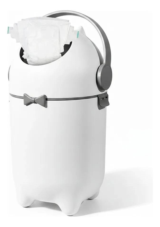 BASURERO HERME TICO PARA PAÑALES BLANCO 10L SIN REPUESTOS - 3