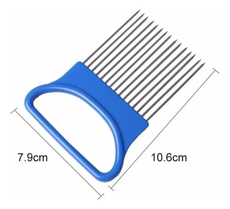 SUJETADOR DE ACERO INOXIDABLE PARA CORTAR FRUTAS Y VERDURAS - 7